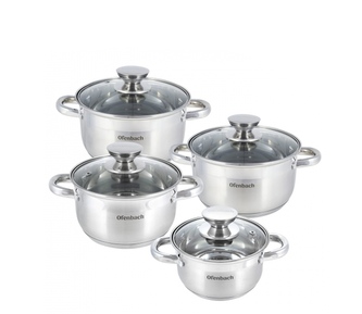 Sada hrnců 8ks (1.1L, 1.7L, 2.4L, 3.4L)