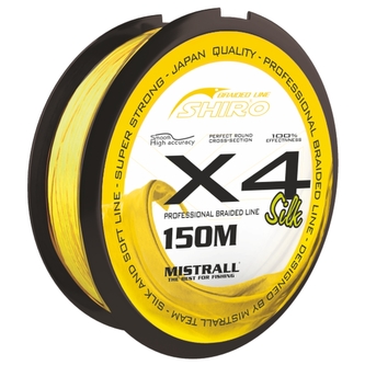 šňůra Shiro braided line X4 0,06mm 150m fluo