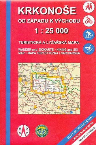 Krkonoše od západu k východu 1:25 000 ROSY