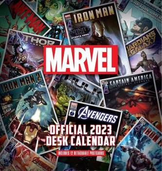 Oficiální stolní kalendář 2023 Marvel superhrdinové (16 x 17,5 cm)