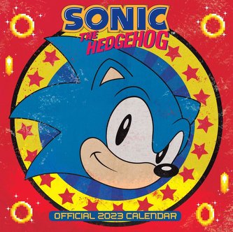 Oficiální nástěnný kalendář 2023 Sonic The Hedgehog|Ježek Sonic (SQ 30,5 x 30,5|61 cm)