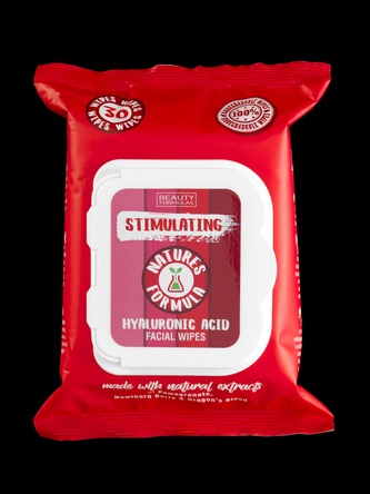 BEAUTY FORMULAS Čistící ubrousky s kyselinou hyaluronovou