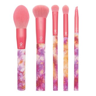 Royal & Langnickel MŌDA BEAUTIFULLY BOLD BRUSHES™ CALMING CORAL TIE DYE  SADA KOSMETICKÝCH ŠTĚTCŮ NA OBLIČEJ – 5KS
