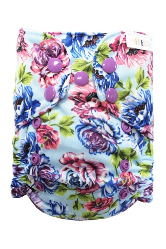 BIO Bambusová kapsová plenka (S) - Pivoňky PAT