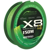 Pletená šňůra Shiro Silk X8 0,41mm 150m zelená