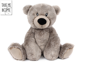 Take Me Home medvěd plyšový šedý 24cm sedící 0m+