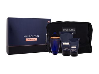Mauboussin Private Club parfémovaná voda 100 ml + balzám po holení 50 ml + sprchový gel 100 ml + kosmetická taštička