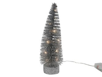 LED STROMEČEK 15LED, 26 CM, STŘÍBRNÁ