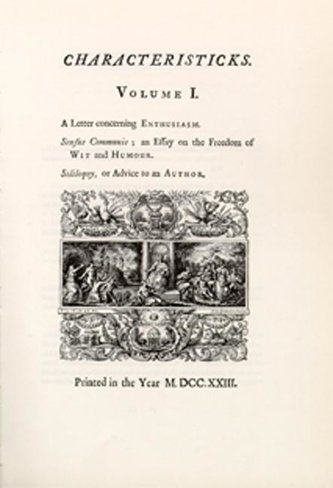 Anthony Ashley Cooper, Third Earl of Shaftesbury: Standard Edition / I. Works: Aesthetics. Band 1