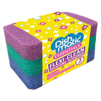 DishMatic Essentials neškrábavá silikonová drátěnka do domácnosti 3ks DishMatic Essentials neškrábavá silikonová drátěnka do domácnosti 3ks