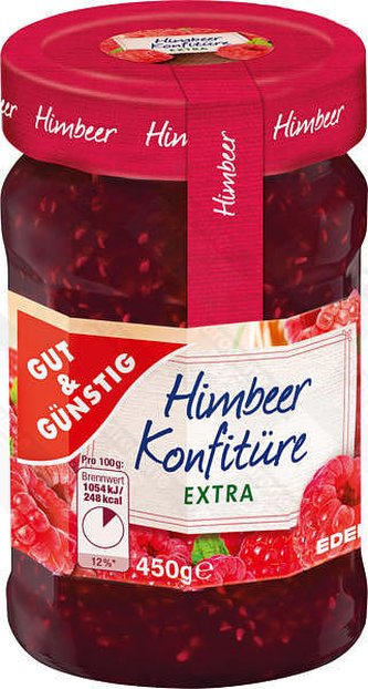 GG Malinový džem 50% ovoce 450g