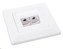 Solarix Zásuvka CAT6 STP 2 x RJ45 pod omítku bílá SX9-2-6-STP-WH