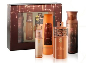 Ajmal Shine - EDP 75 ml + deodorant 200 ml + hydratační tělové mléko 100 ml + vůně na vlasy 30 ml woman