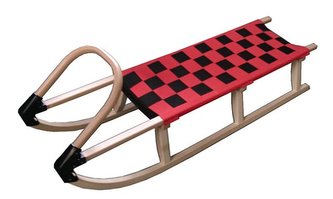 Sáně Acra 125cm dřevěné - červené