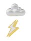 Przypinki chmura i piorun