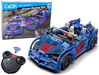 Klocki konstrukcyjne auto sportowe niebieskie Klocki konstrukcyjne auto sportowe niebieskie