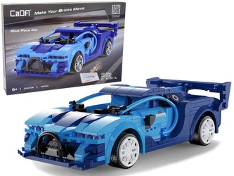 Klocki konstrukcyjne Auto sportowe niebieskie Klocki konstrukcyjne Auto sportowe niebieskie