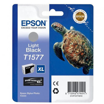 Epson originální ink C13T15774010, light black, 25, 9ml, Epson Stylus Photo R3000