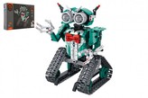 Robot RC skládací plast 15x23cm 2,4GHz na baterie se světlem, zvukem zelený v krabici 31x23x7cm