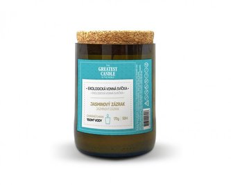 The Greatest Candle Svíčka v lahvi od vína (170 g) - jasmínový zázrak - vydrží hořet cca 50 hodin