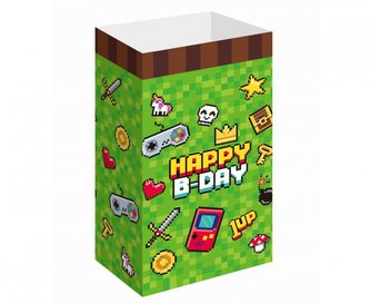 Papírové party tašky na dárečky - Game on - 6 ks