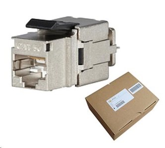 Solarix MULTIPACK 24 ks - rychlozařezávací keystone CAT5E STP RJ45 černý SXKJ-5E-STP-BK-NA