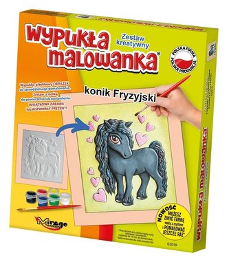 Wypukła malowanka Konik Fryzyjski Wypukła malowanka Konik Fryzyjski