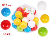 Míčky do hracích koutů 7cm 20ks 24m+ v síťce