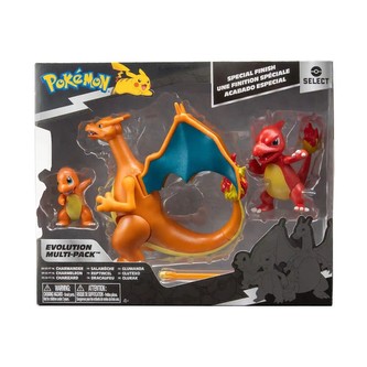 Figurky Pokémon Select Action 3-Pack Evolution Charmander, Charmeleon, Charizard