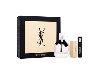 Yves Saint Laurent Mon Paris parfémovaná voda 50 ml + rtěnka Rouge Pur Couture 1,3 g + řasenka Volume Effet Faux Cils 2 ml No. 1