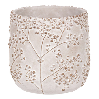 Obal betonový s dekorem gypsophily.