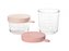 Kelímek na jídlo skleněný 2ks 150ml / 250ml Old Pink