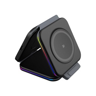 CEL-TEC W1 3v1 LED Bezdrátová skládací nabíječka černá