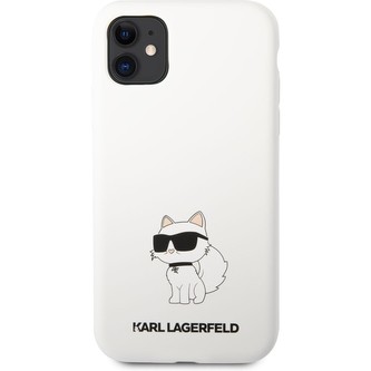 Karl Lagerfeld Liquid Silicone Choupette NFT kryt iPhone 11 bílý