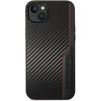 AMG PU Carbon Effect kryt iPhone 14 Plus černý
