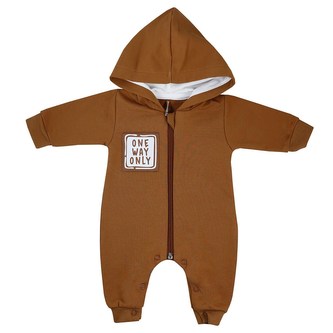 Kojenecký overal Koala One Way Only hnědá - velikost 56 (0-3m)