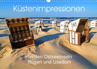 Küstenimpressionen von den Ostseeinseln Rügen und Usedom (Wandkalender 2023 DIN A3 quer)