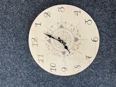 Hodiny nástěnné dřevo Mandala pr. 34 cm