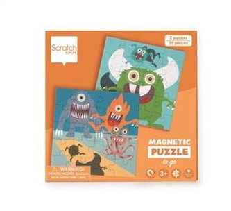 Scratch Puzzle magnetyczne - książka podróżna Stworki 2 obrazki