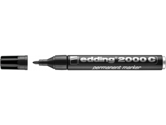 Permanentní popisovač "2000", černý, 1,5-3mm, kuželový hrot, EDDING