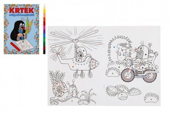 Krtek 2 - Maluj podle barevných teček + maxi voskovka Krtek 2 - Maluj podle barevných teček + maxi voskovka