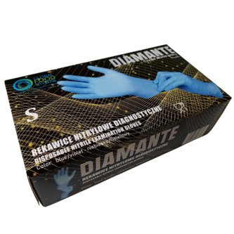 Diamante - jednorázové rukavice nitril nepudrované S