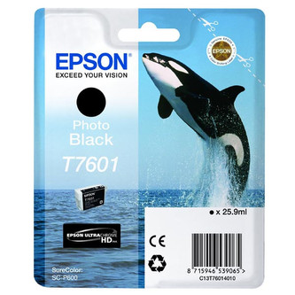 Epson originální ink C13T76014010, T7601, photo black, 25, 9ml, 1ks, Epson SureColor SC-P600