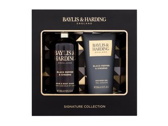 Baylis & Harding For Him sprchový gel na tělo i vlasy Black Pepper & Ginseng 300 ml + sprchový gel Black Pepper & Ginseng 200 ml
