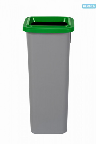 Odpadkový koš na tříděný odpad Fit Bin gray 20 l, zelený - sklo