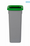 Odpadkový koš na tříděný odpad Fit Bin gray 20 l, zelený - sklo