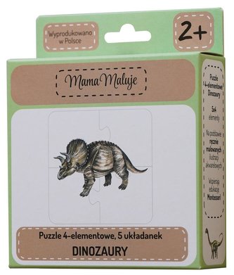 Puzzle 4-elementowe Dinozaury