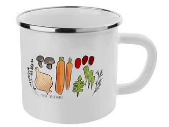 SMALTOVANÝ HRNEK 12CM, 1,2L KALINA