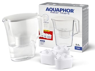 FILTRAČNÍ KONVICE TIME BÍLÁ 2,8L + VLOŽKA MAXFOR - AQU
