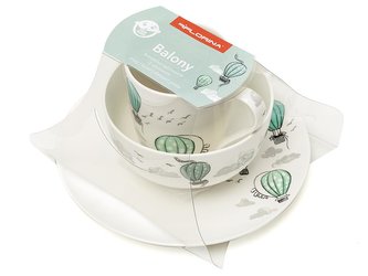 SADA SNÍDAŇOVÉHO PORCELÁNU BALÓNKY